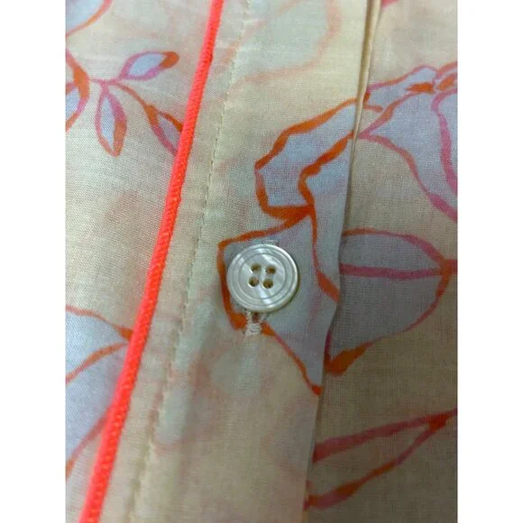 Forte Forte Womens Floral Long Sleeve Cotton Silk Voile Shirt Medium Italy Made - Picture 7 of 12